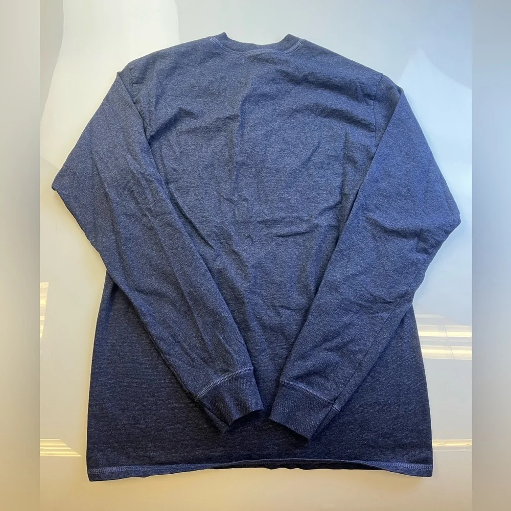 Hanes Beefy Henley long sleeve tee r50-18 - Picture 2 of 3